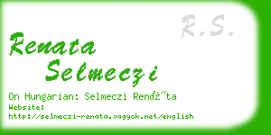 renata selmeczi business card